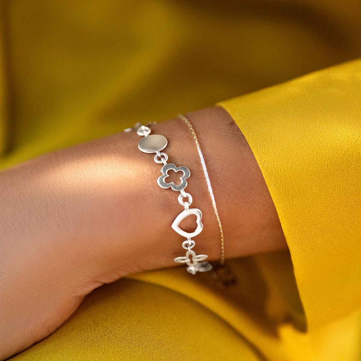 Les Trésors de Lilou Armband silber - Detailansicht