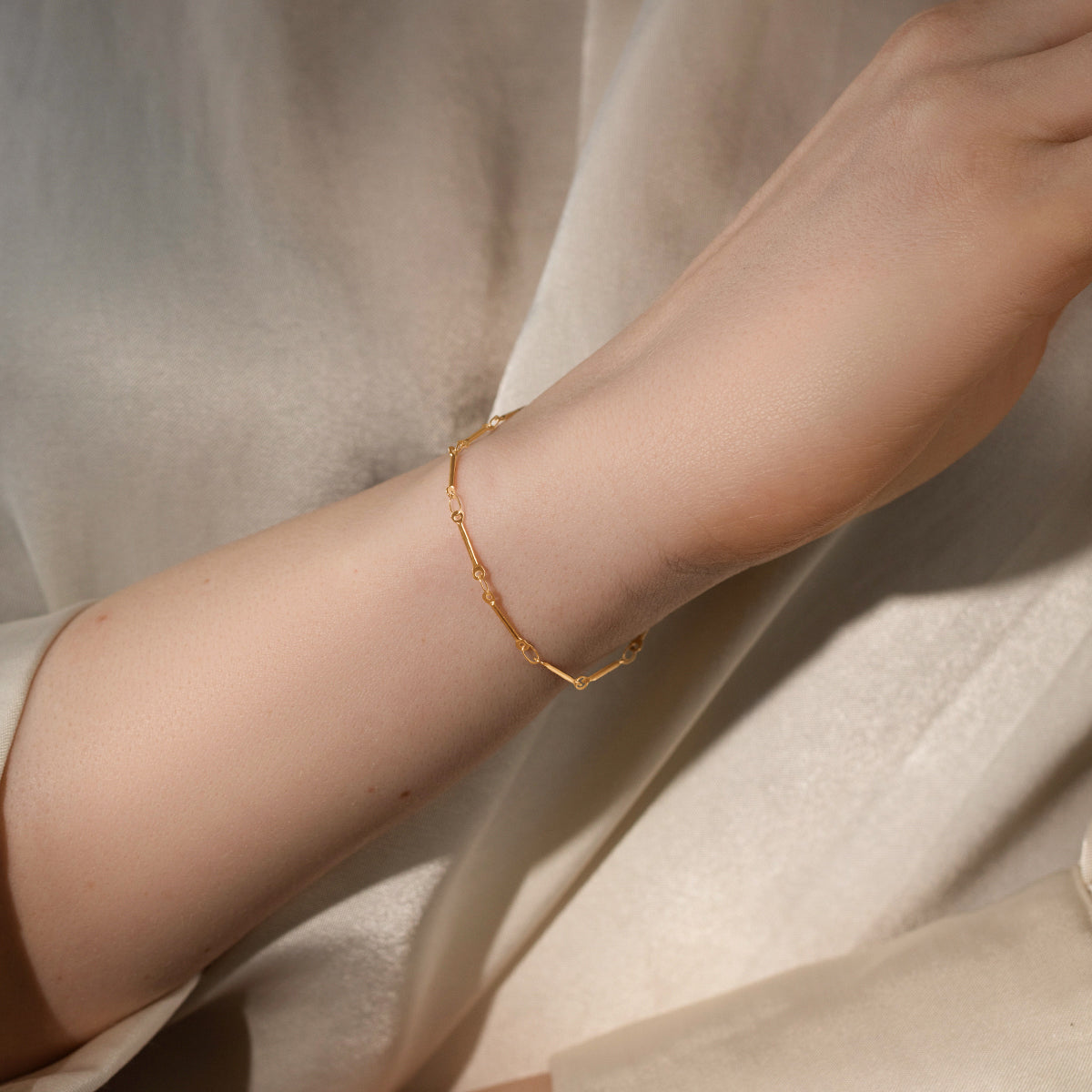 Armband Bamboo vergoldet - Detailansicht