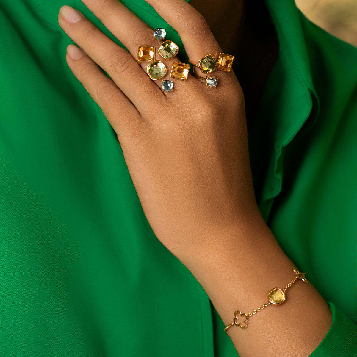 Armband Biarritz vergoldet - Detailansicht