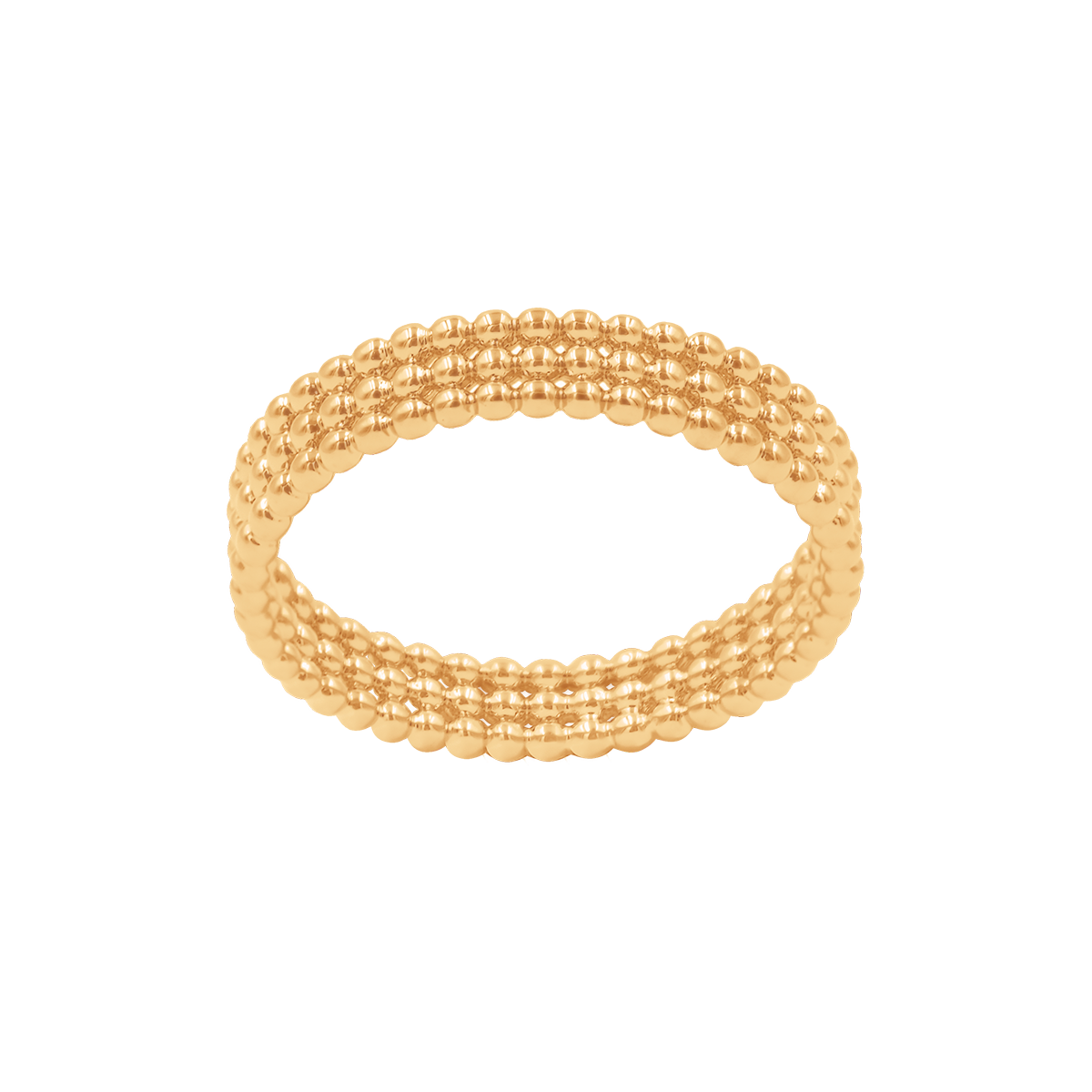 Ring Ethno No.5 vergoldet - Vorderansicht