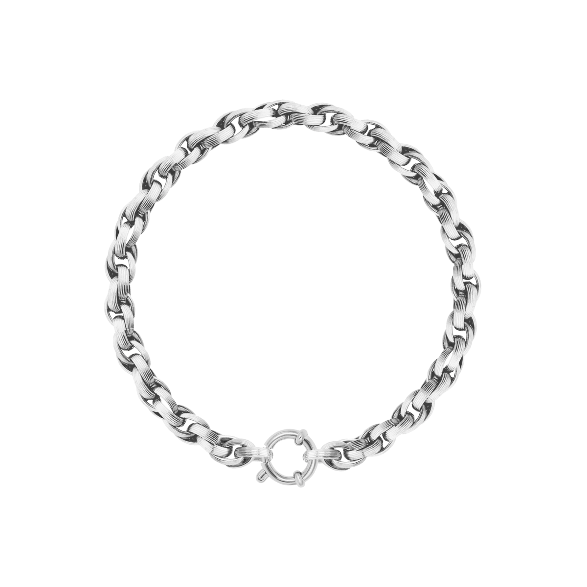 Kettenarmband No.2, versilbert - Vorderansicht