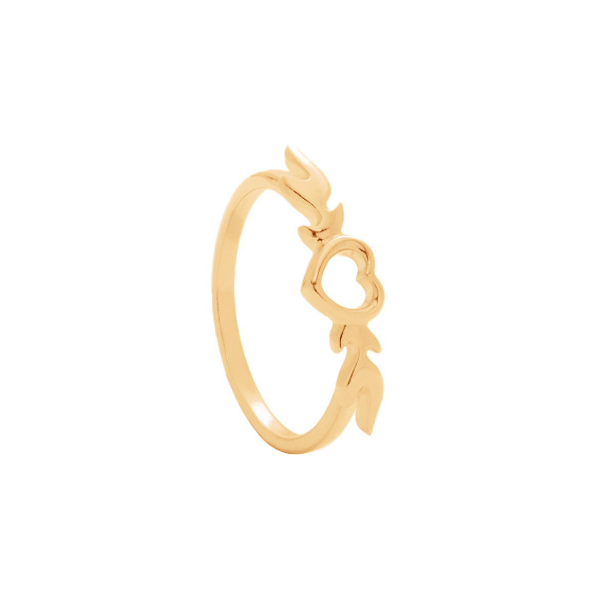 Ring Herz mit Flammen