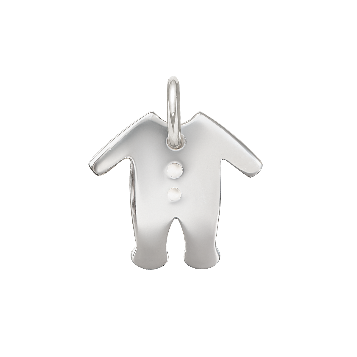 Anhänger Babystrampler 1 cm, 925 Sterlingsilber - Vorderansicht