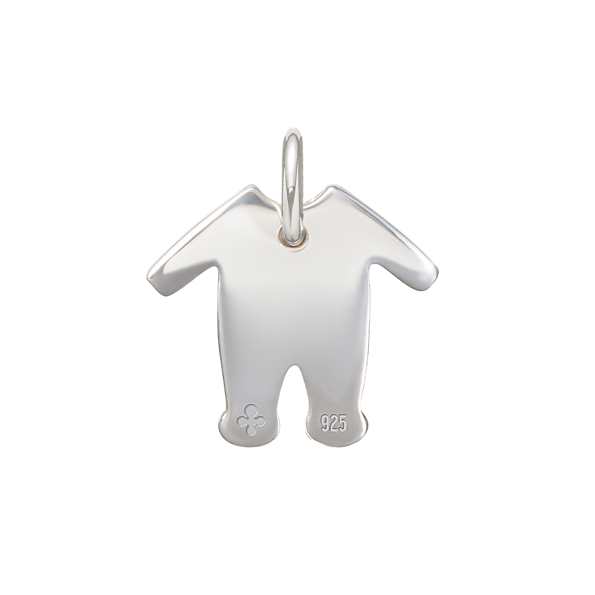 Anhänger Babystrampler 1 cm, 925 Sterlingsilber - Detailansicht