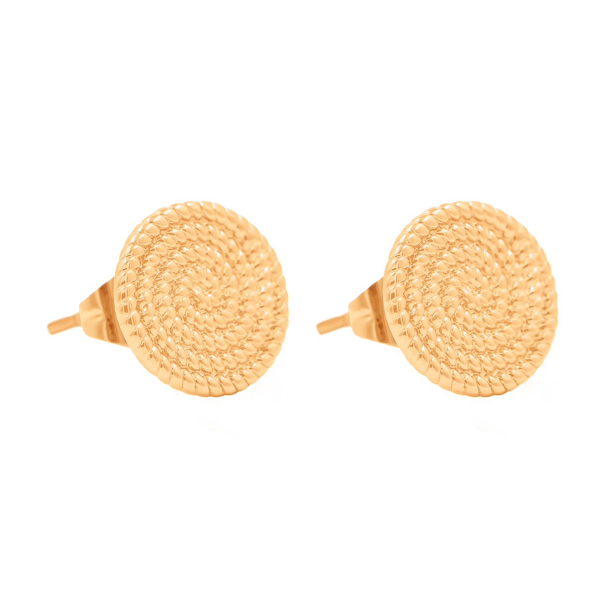 Boho Ohrstecker vergoldet - Trägeransicht