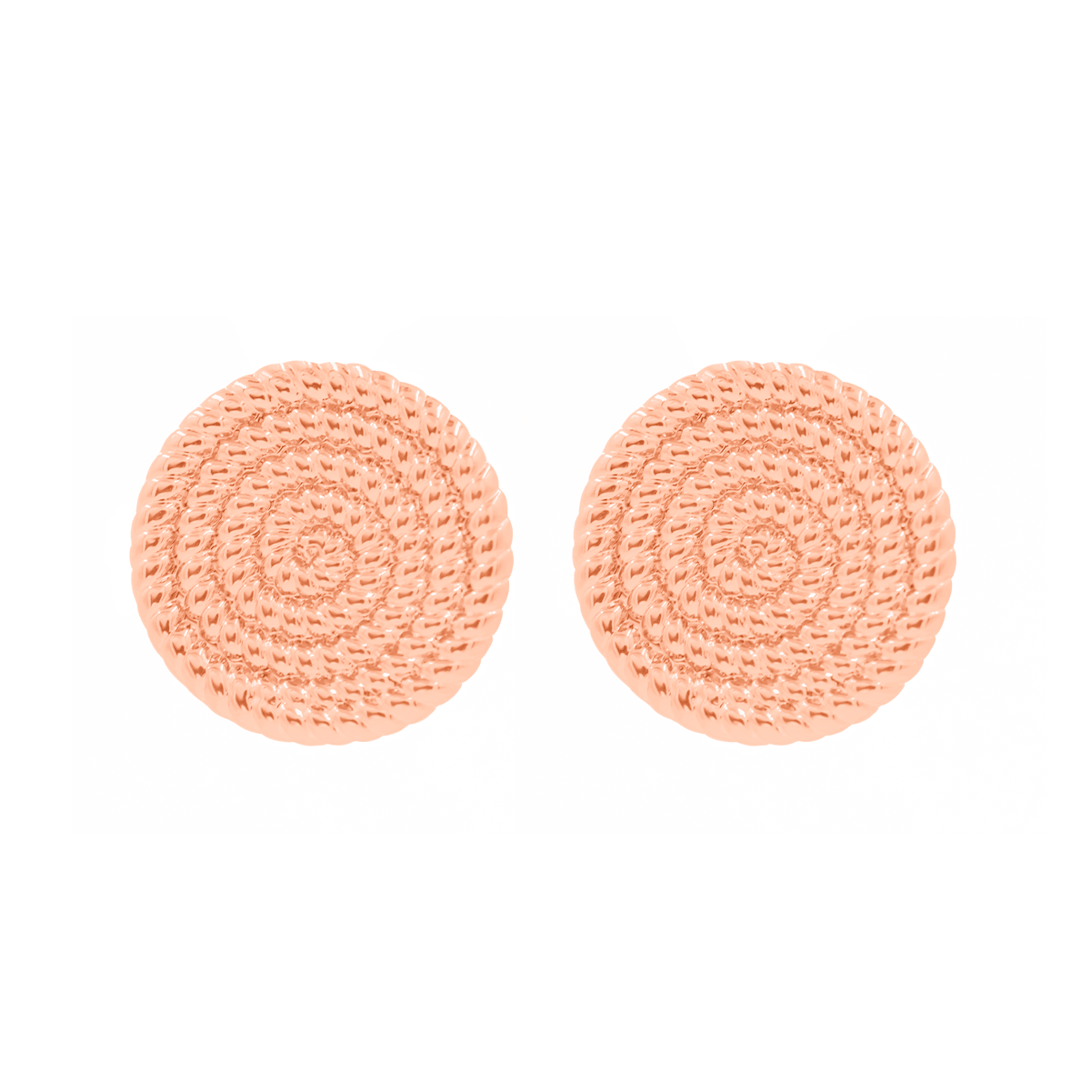 Boho Ohrstecker rosévergoldet - Vorderansicht