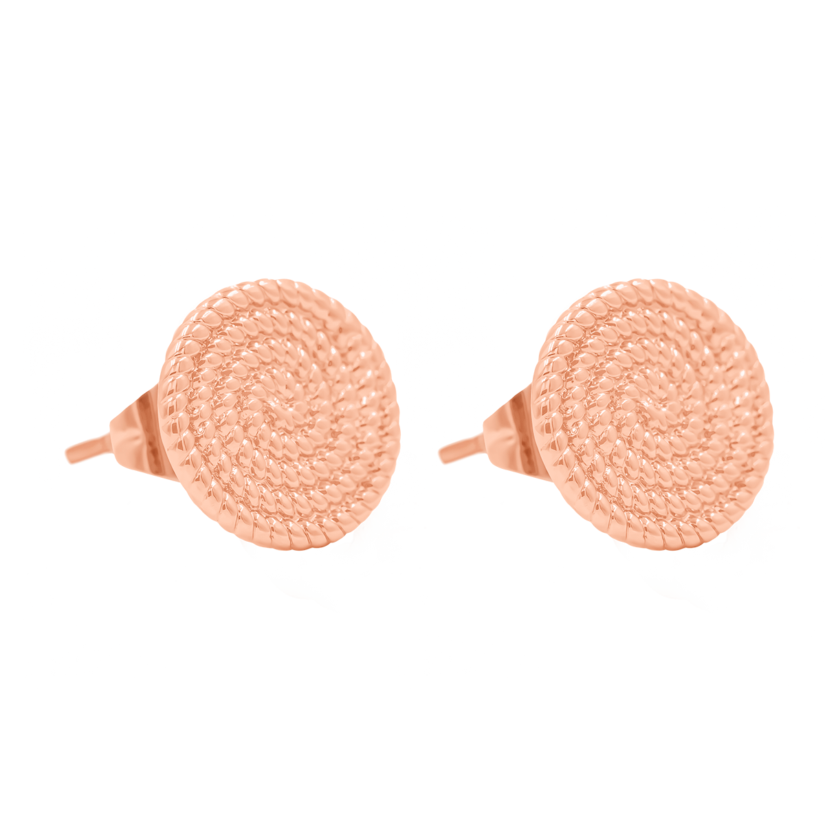 Boho Ohrstecker rosévergoldet - Trägeransicht