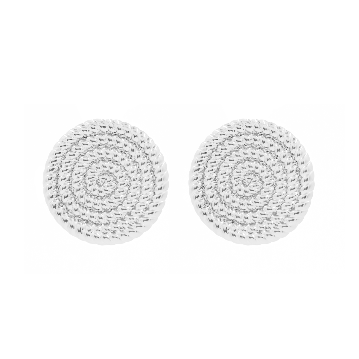 Boho Ohrstecker versilbert - Vorderansicht