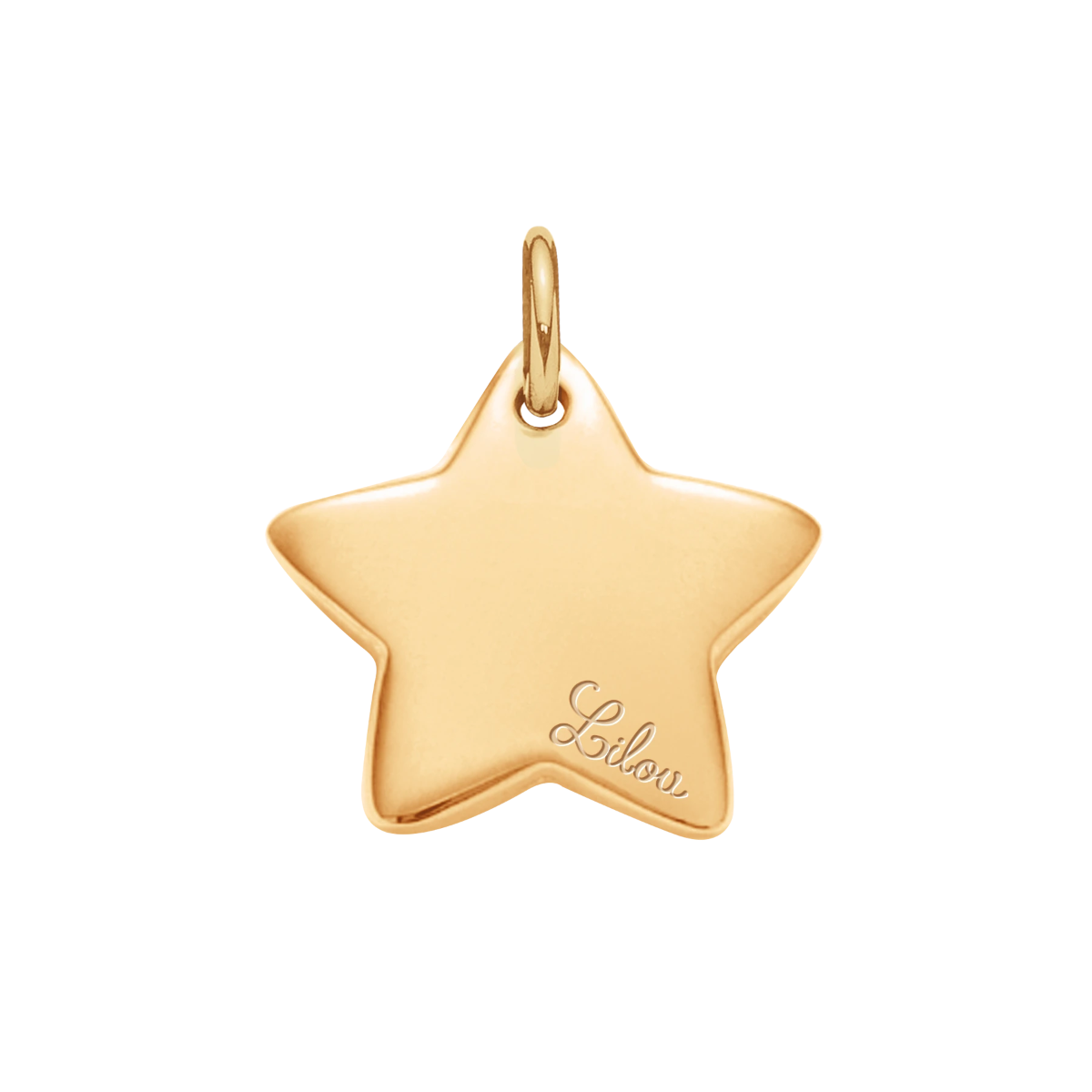 Stern 1cm mit Diamant 1,2mm 585 Gelbgold