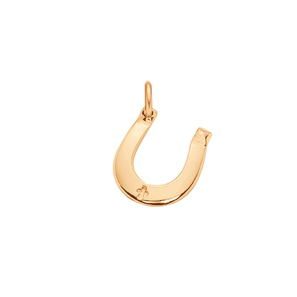 Hufeisen 1 cm vergoldet - Anhänger Hufeisen 1 cm, mit 18 Karat Echtgold überzogen. - Vorderansicht