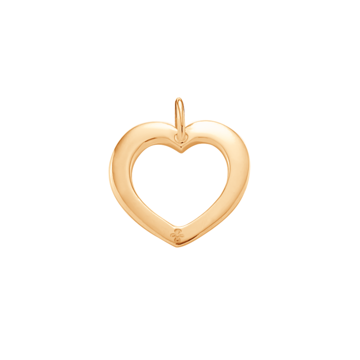 Herz offen gearbeitet 1 cm aus 585er Gelbgold