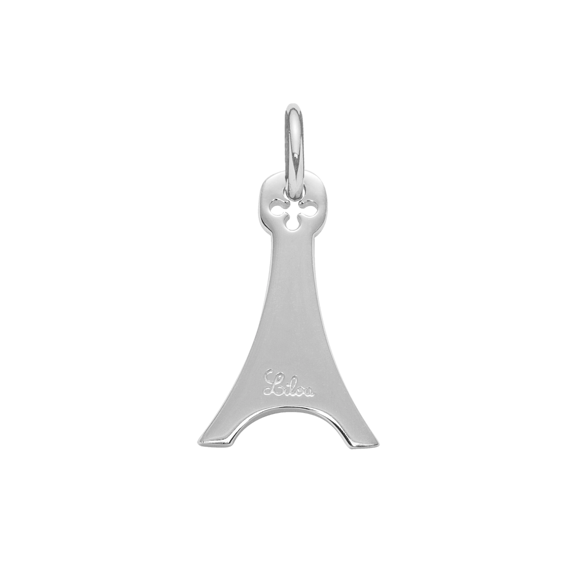 Eiffelturm 2cm silber - Anhänger Eiffelturm 2cm, aus 925er Sterlingsilber. Gravierbar. - Vorderansicht