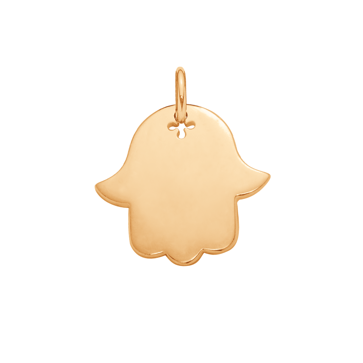 Fatima Hand 1,5 cm vergoldet - Anhänger Fatima Hand 1,5 cm, mit 18-Karat Echtgold überzogen. - Vorderansicht