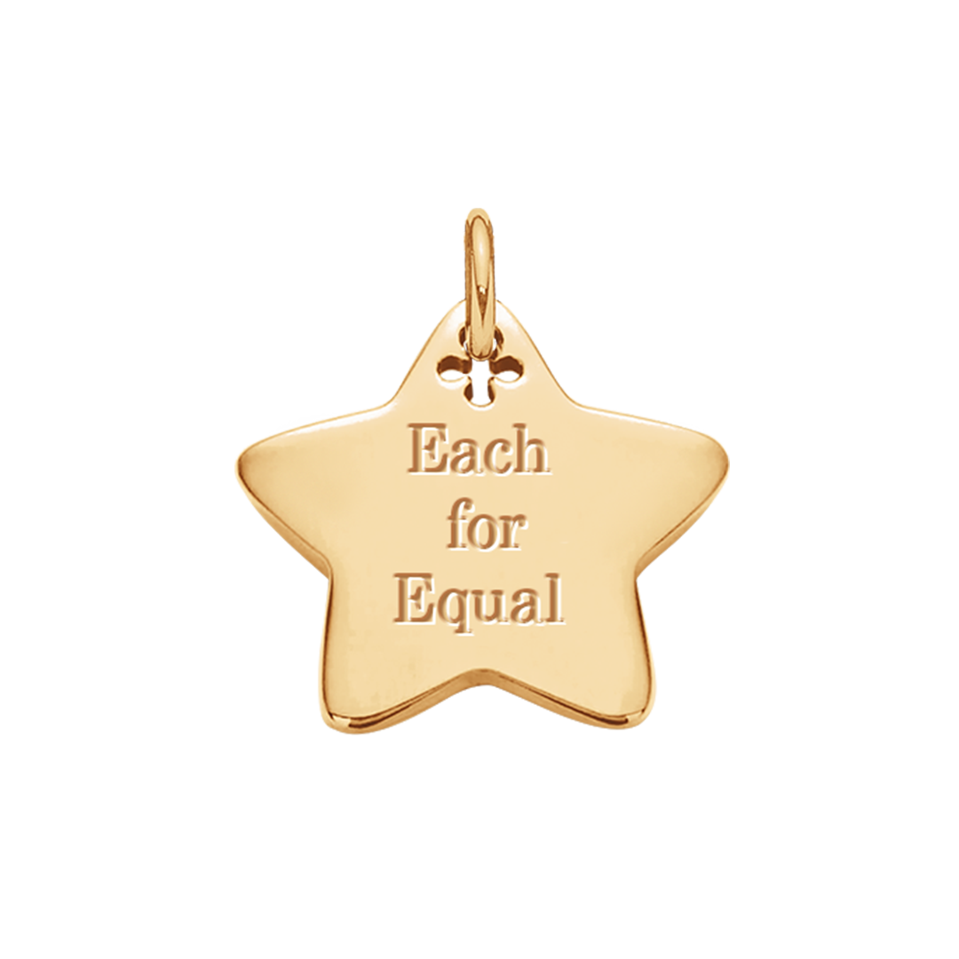 Stern 2 cm "Each for Equal" - Vorderansicht