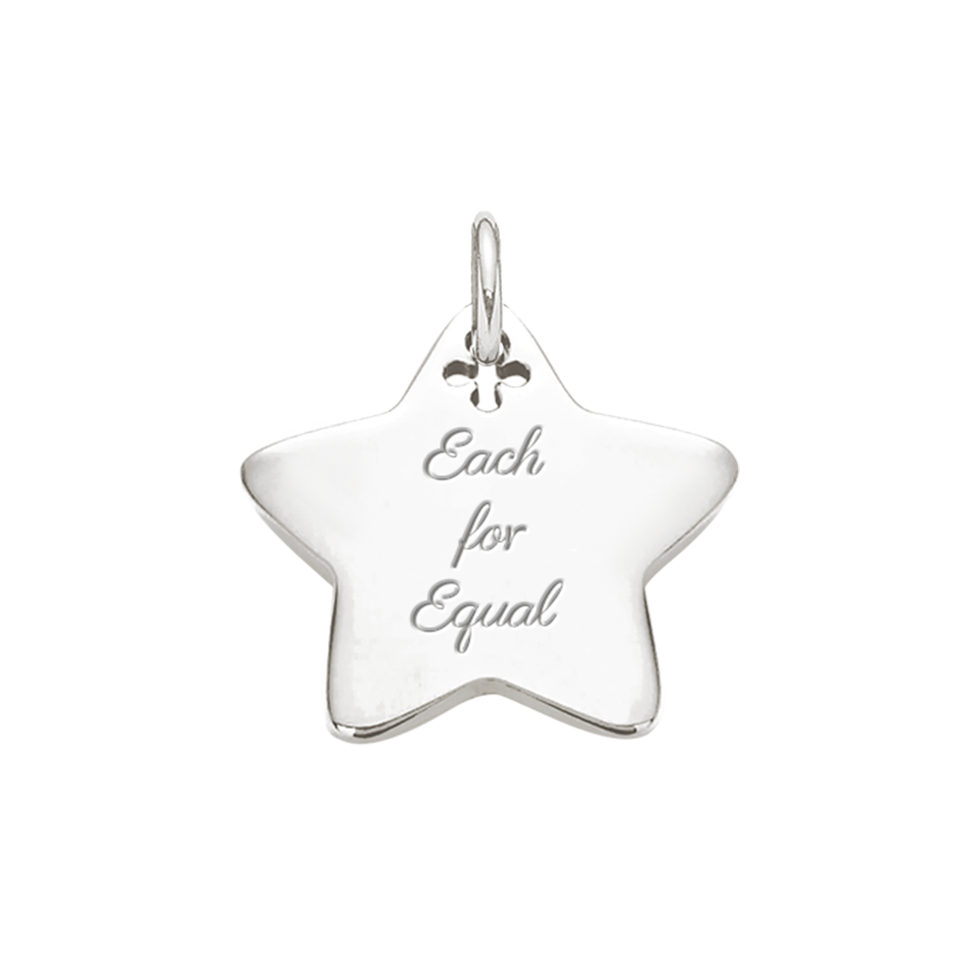 Stern 2 cm "Each for Equal" - Weitere Detailansicht