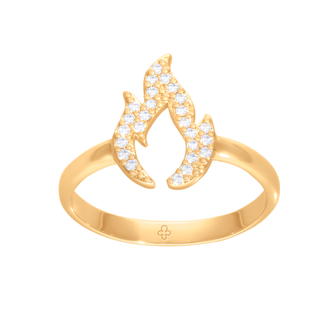 Ring Flamme mit Zirkonia