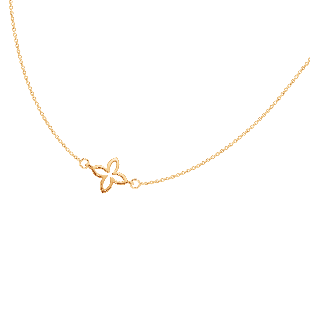 Halskette Lilie durchbrochene vergoldet - Vorderansicht