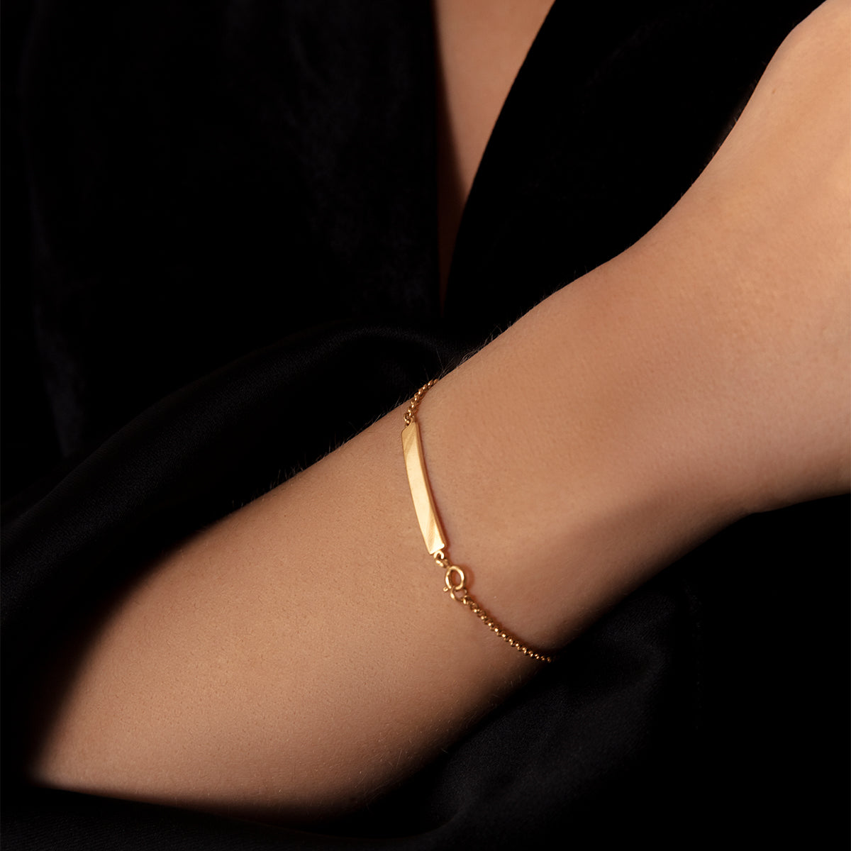 Armband mit Scheibe vergoldet - Produktbild Lilou