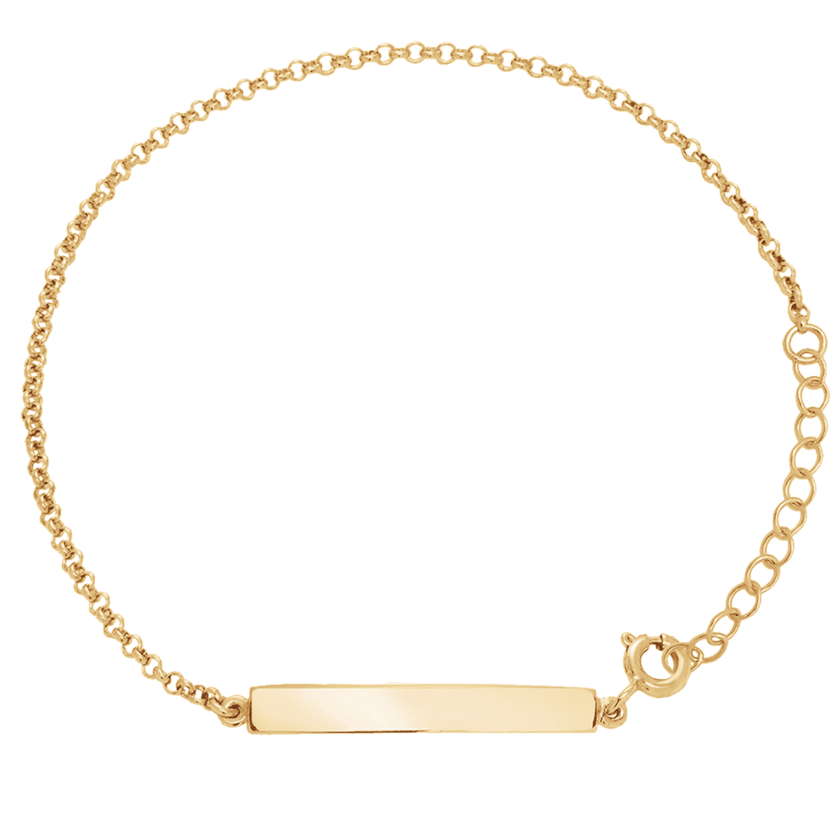 Armband mit Scheibe vergoldet - Vorderansicht