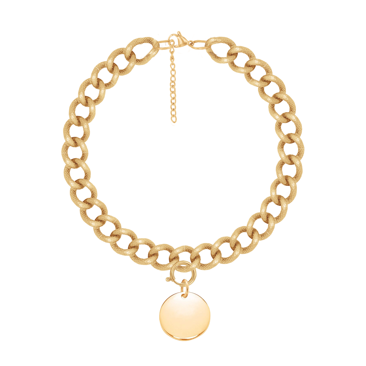 Armband mit einer Goldmedaille in der Kette Nr. 4 - Vorderansicht