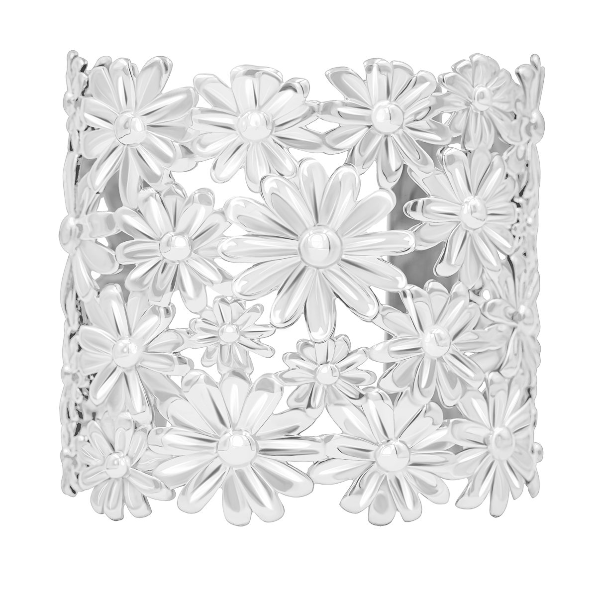 Margaret -Armband, 60 mm, Nr. 6, Silber -plattiert - Vorderansicht