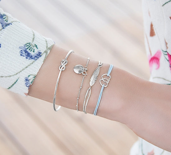 Armband Silberstift auf einer dicken Silberpremiumschnur - Detailansicht