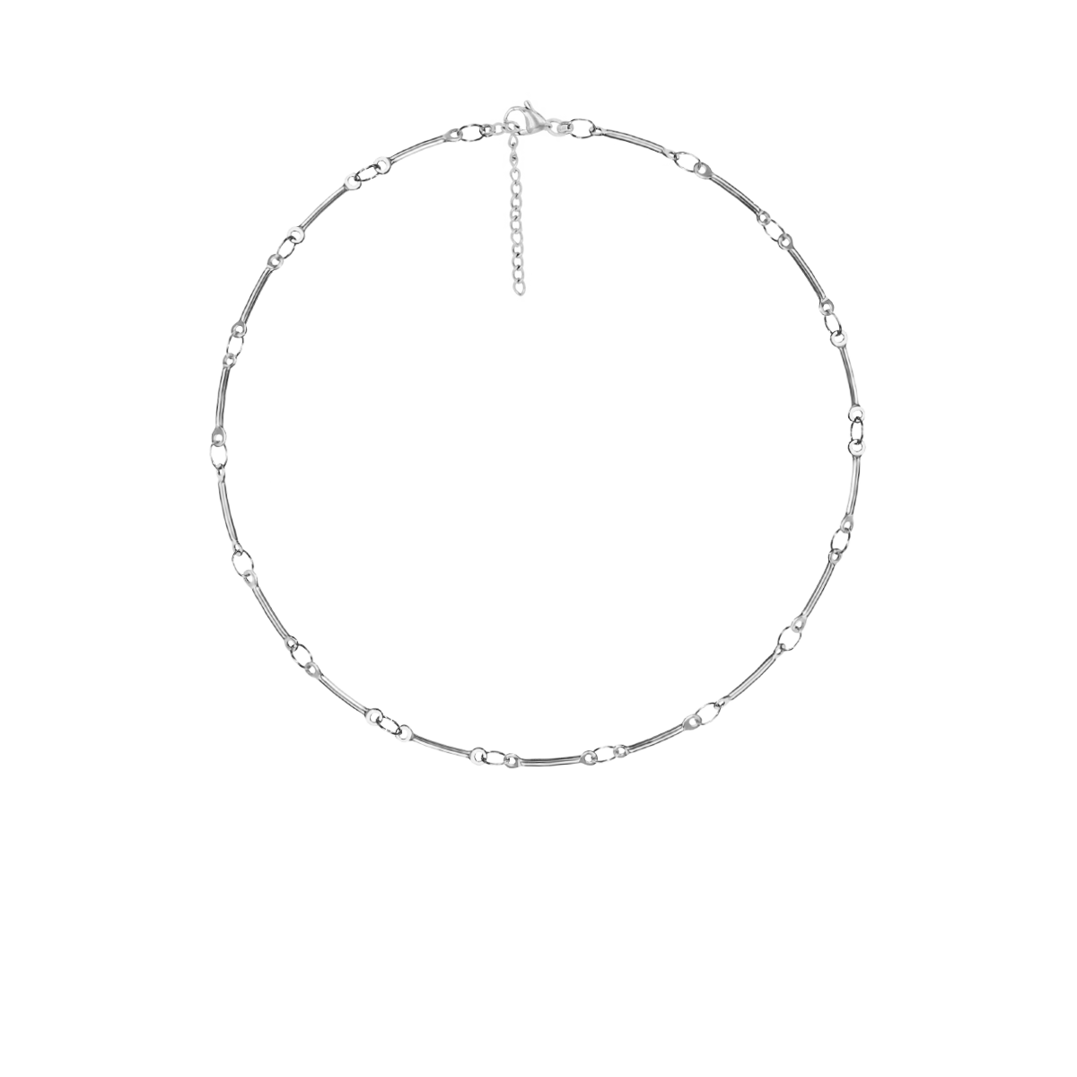 Armband Bamboo versilbert - Vorderansicht