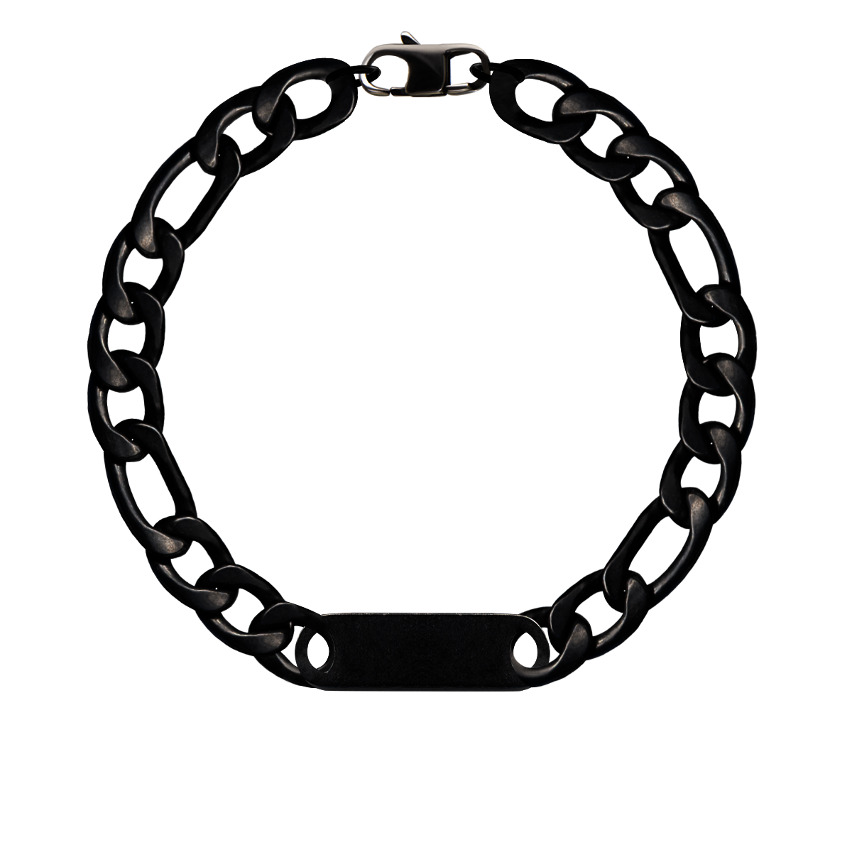 Herrenarmband mit Plättchen aus Edelstahl
