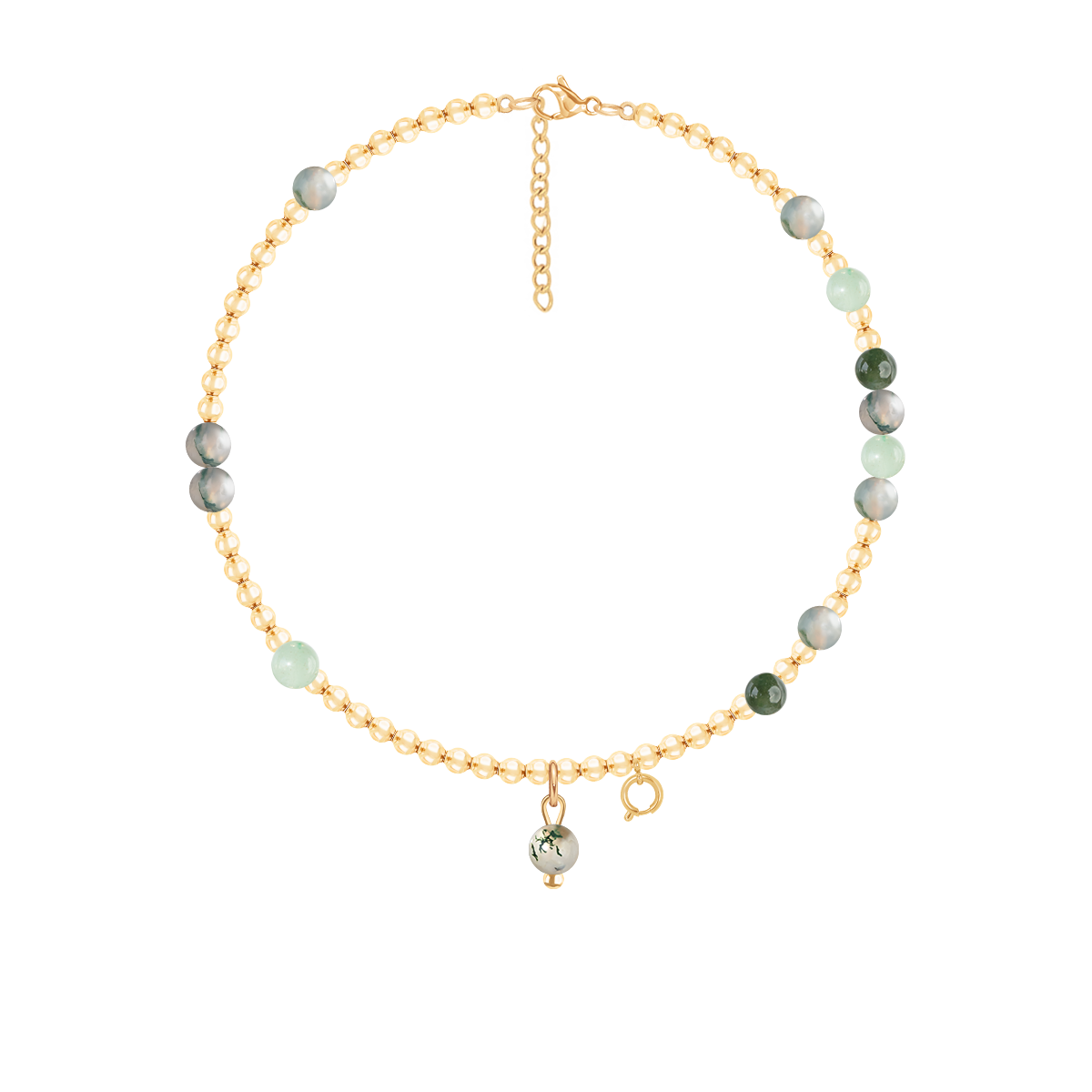 Armband Planets mit Edelsteinen, vergoldet - Vorderansicht