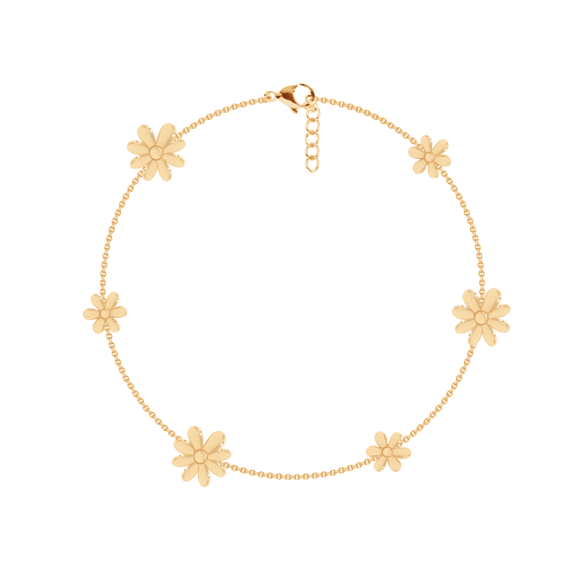 Flowers Armband vergoldet - Vorderansicht