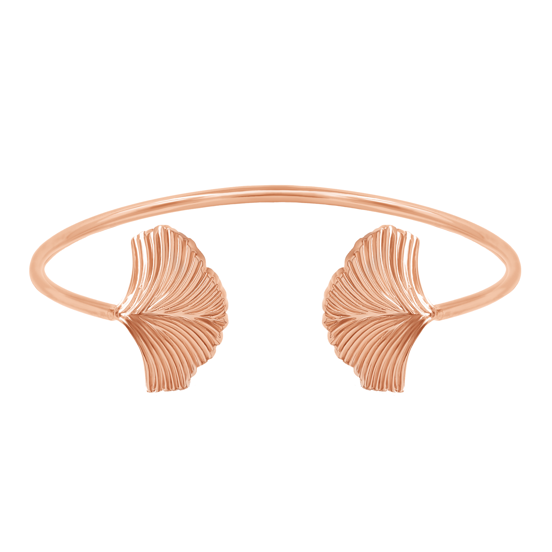 Ginkgo-Armband, vergoldet