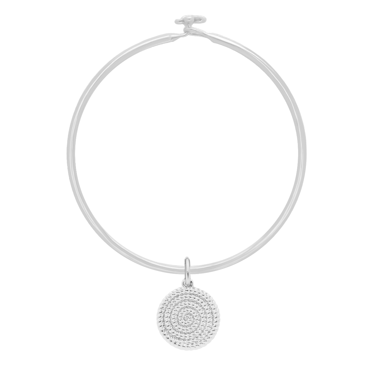 Armreif Penelope mit Münzanhänger Boho I silber - Vorderansicht