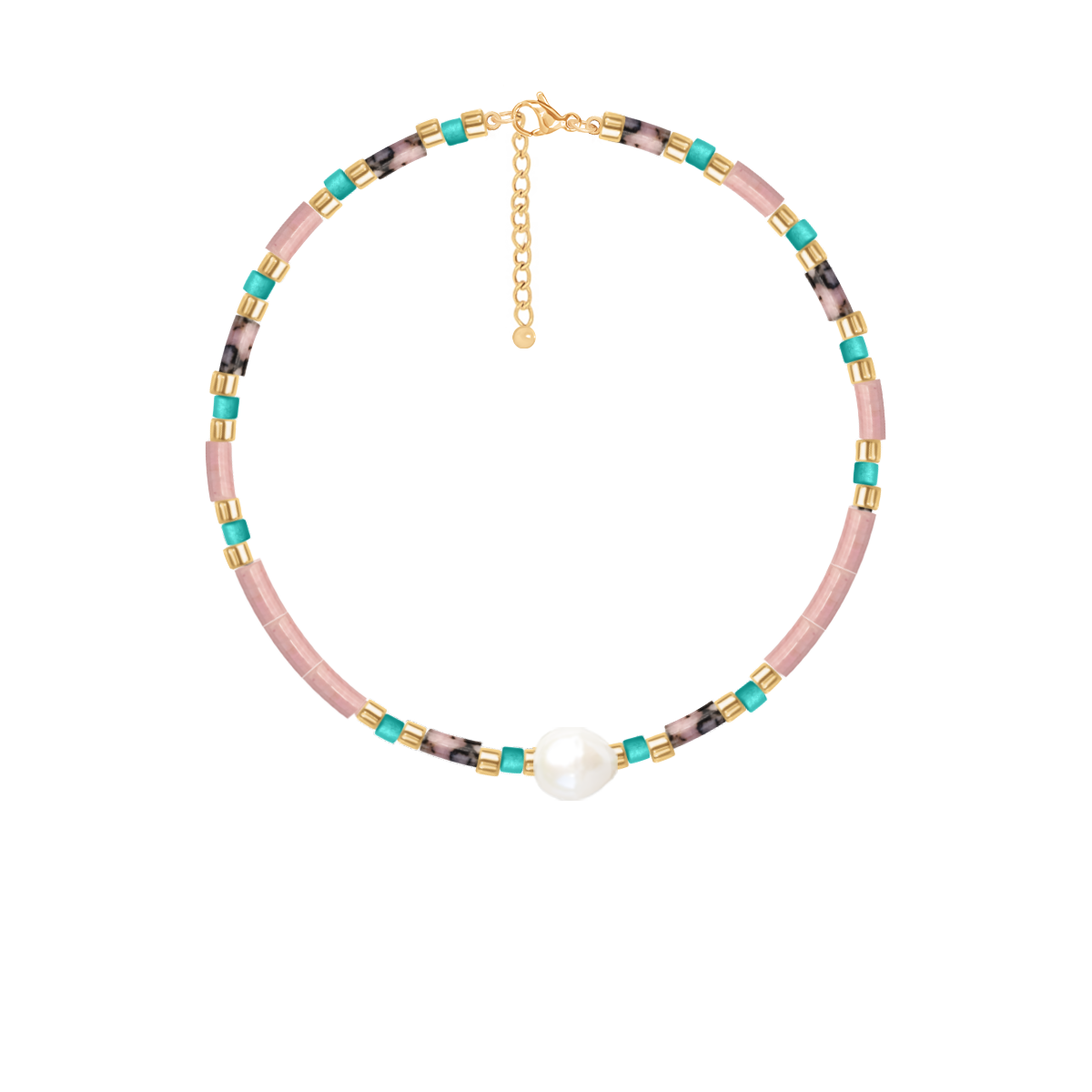 Armband mit rosa japanischen Miyuki-Perlen