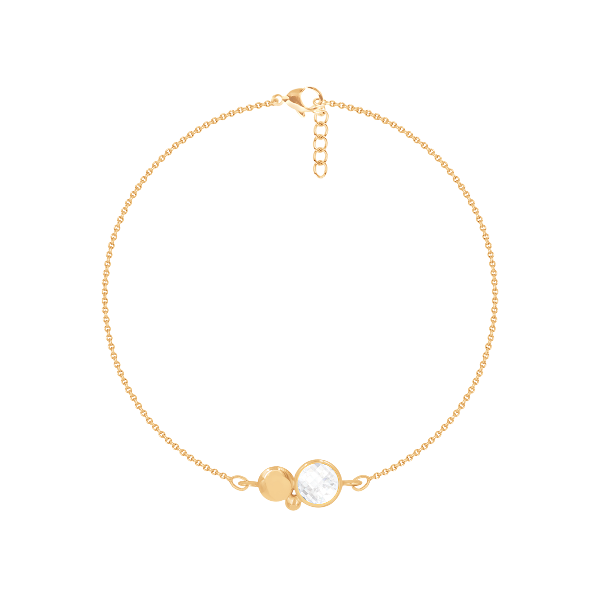 Armband Sparkling, vergoldet - Vorderansicht