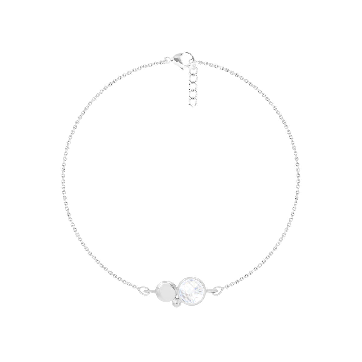 Armband Sparkling, versilbert - Vorderansicht
