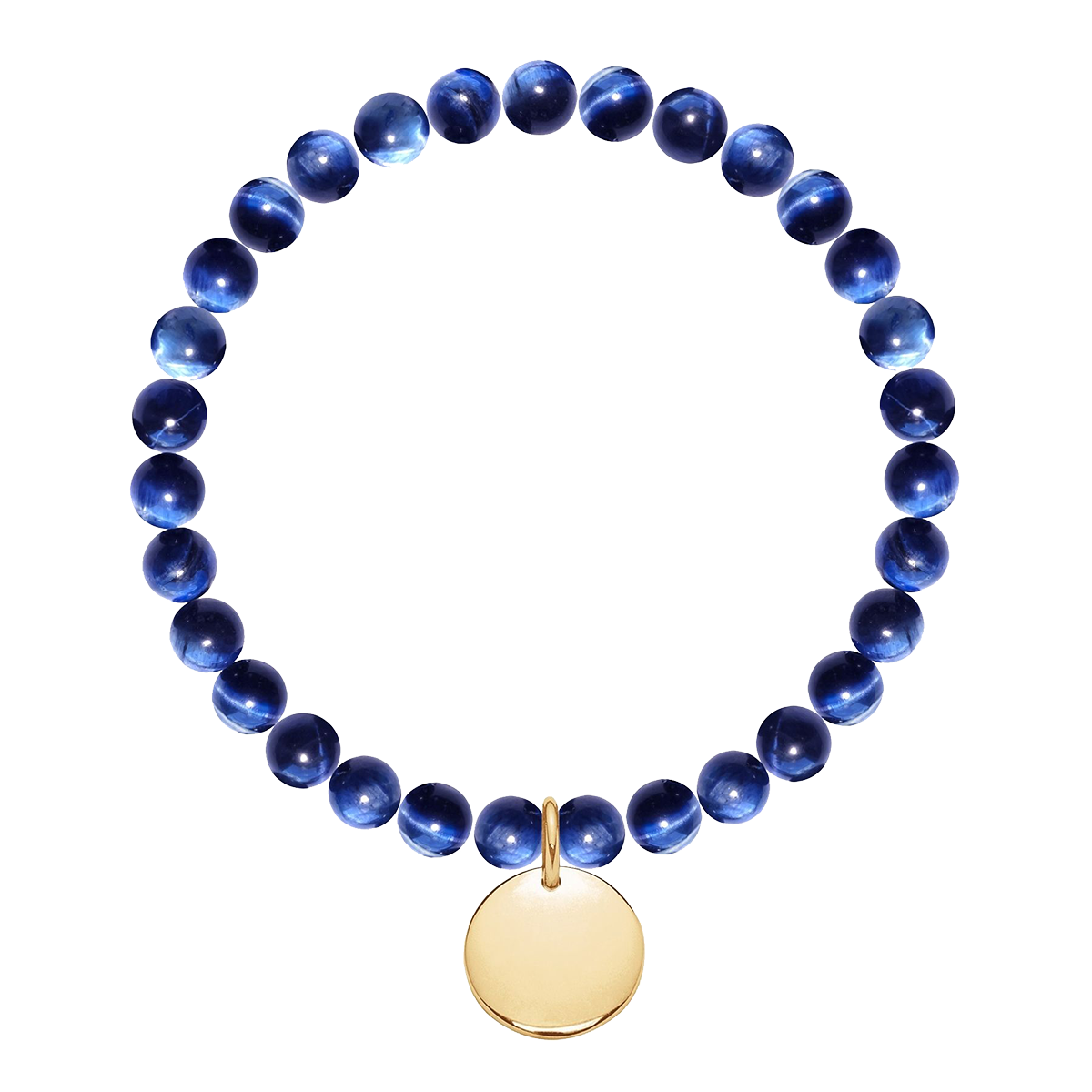Temida-Armband aus Natursteinen mit einer Medaille - Detailansicht