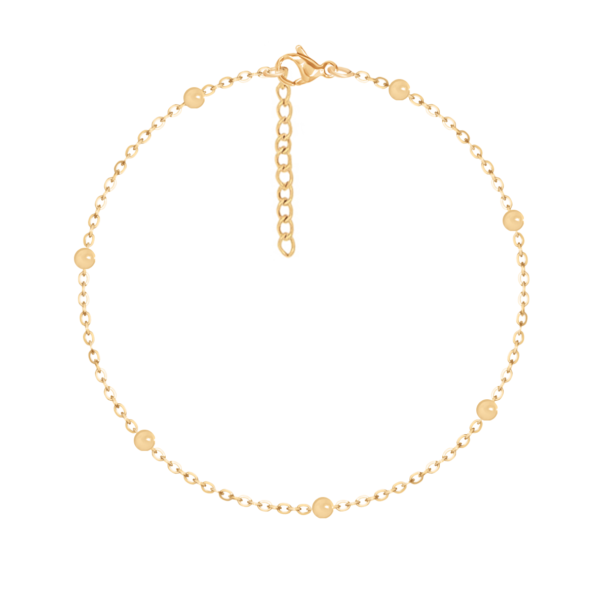Armband mit Kugeln vergoldet - Vorderansicht