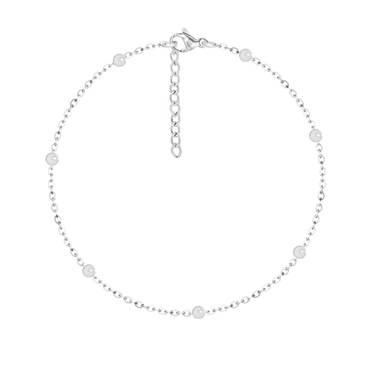 Armband mit Kugeln, silberfarben