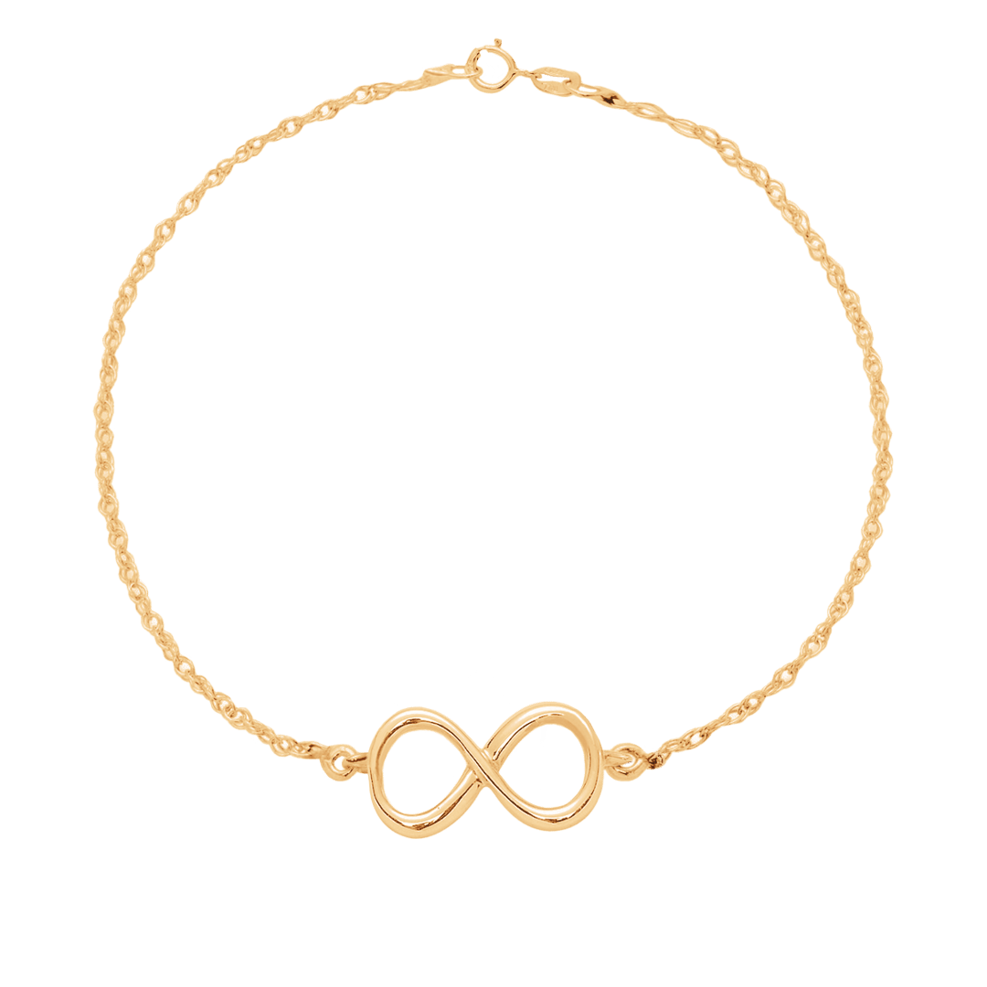 Armband mit Unendlichkeit in 585 Gold - Vorderansicht