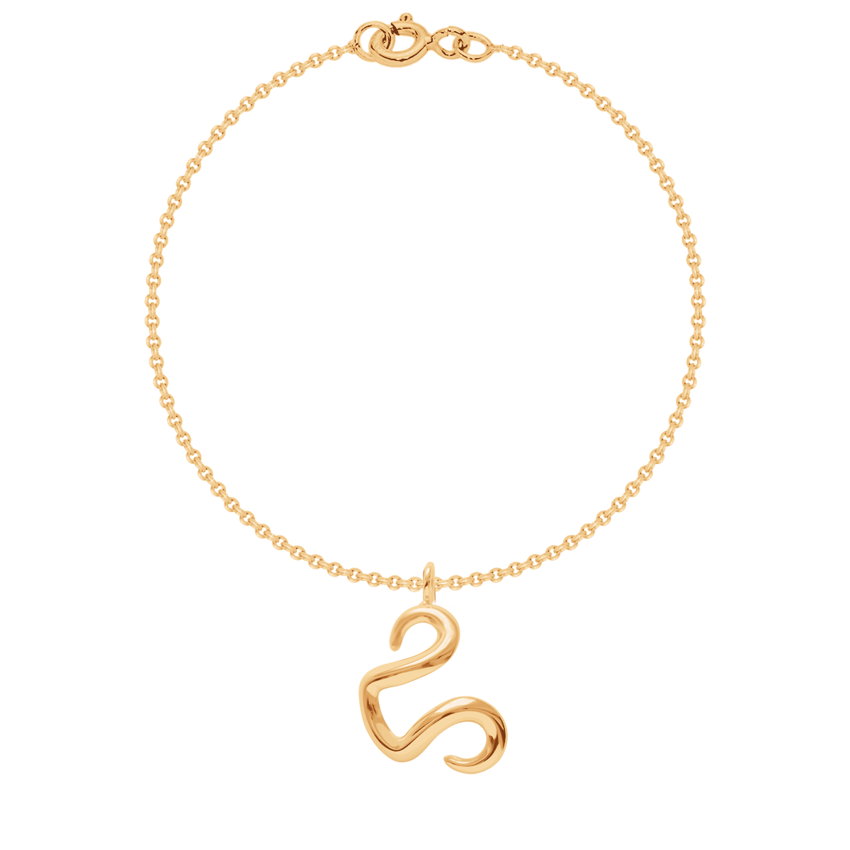 Armband Klassisch mit Widder-Anhänger vergoldet - Vorderansicht