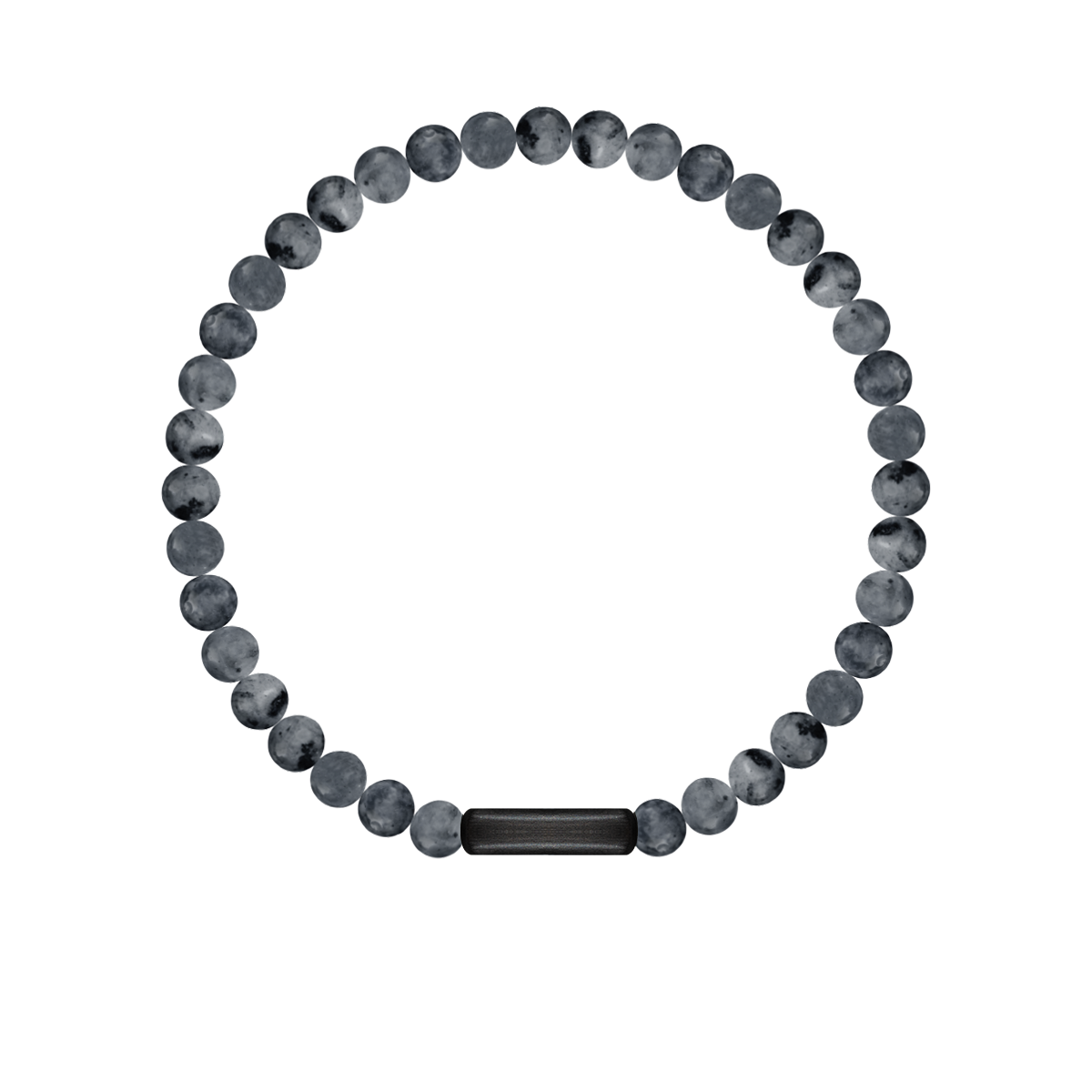 Herrenarmband aus Labradorit Steinen 0,4 cm - Vorderansicht