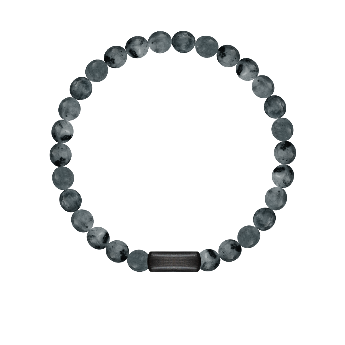 Herrenarmband aus Labradorit Steinen 0,6 cm - Vorderansicht