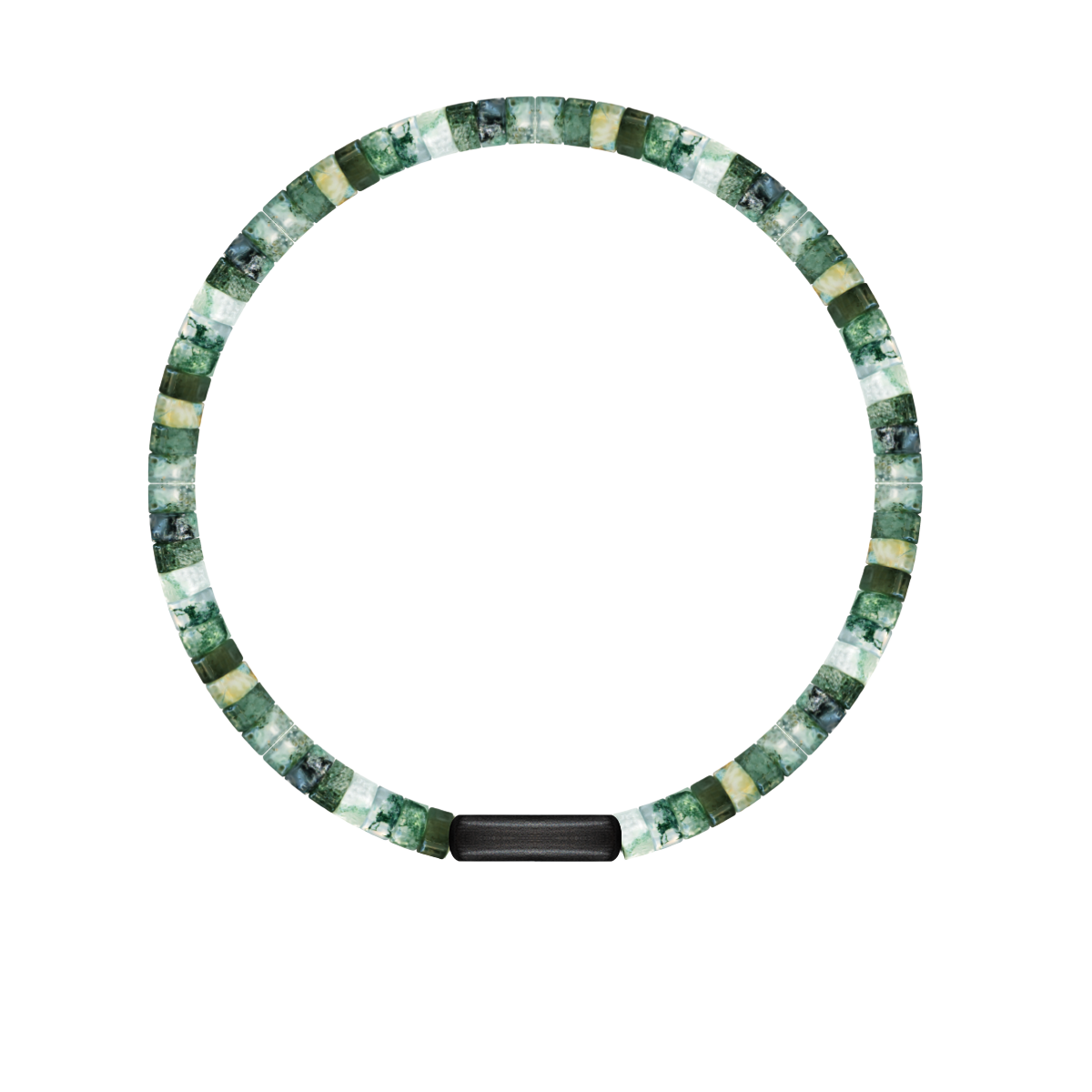 Herrenarmband aus Achat Steinen 0,4 cm - Vorderansicht