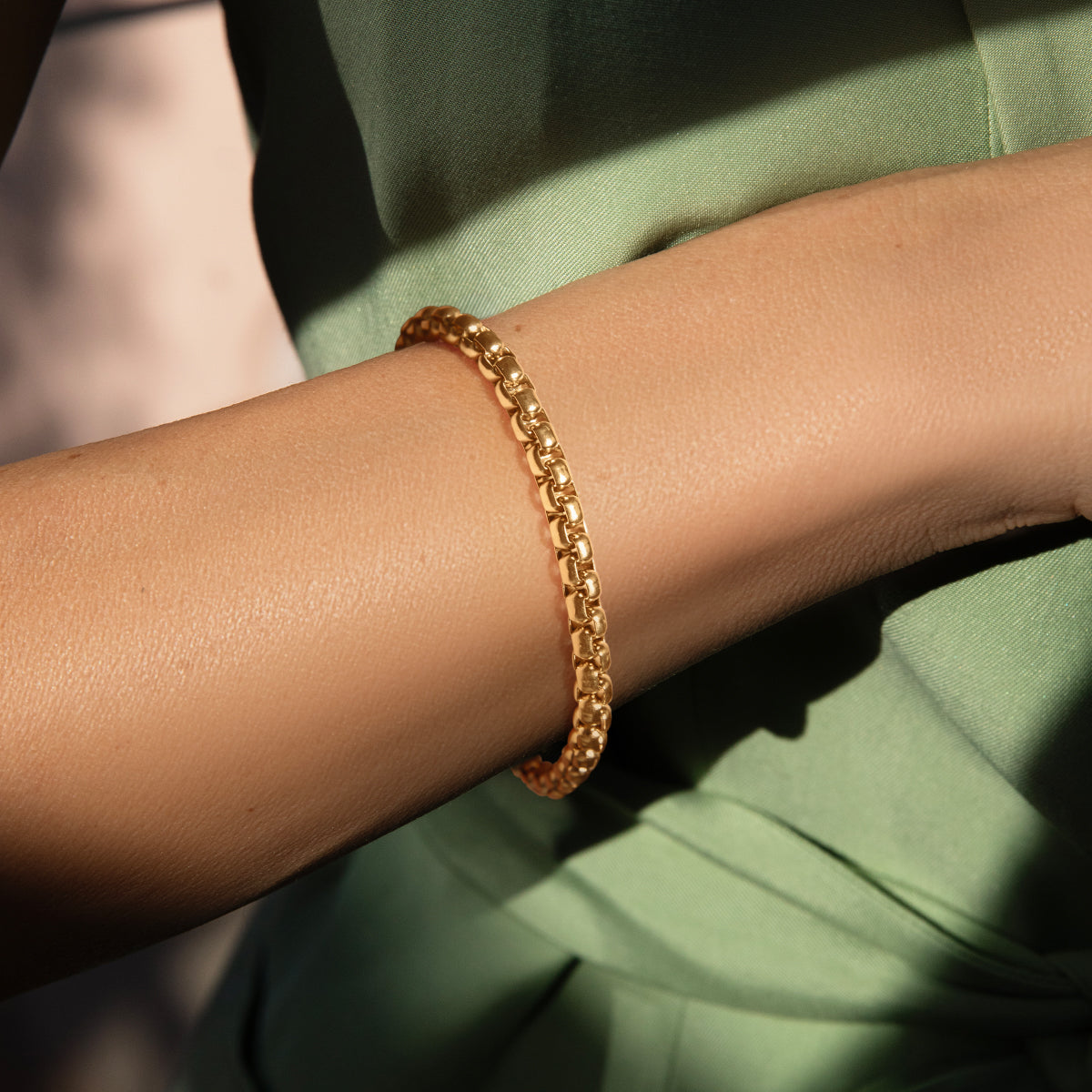 Armband Cube vergoldet - Detailansicht