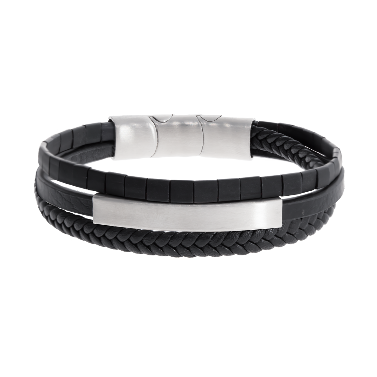 Herrenarmband aus dreifachem Leder