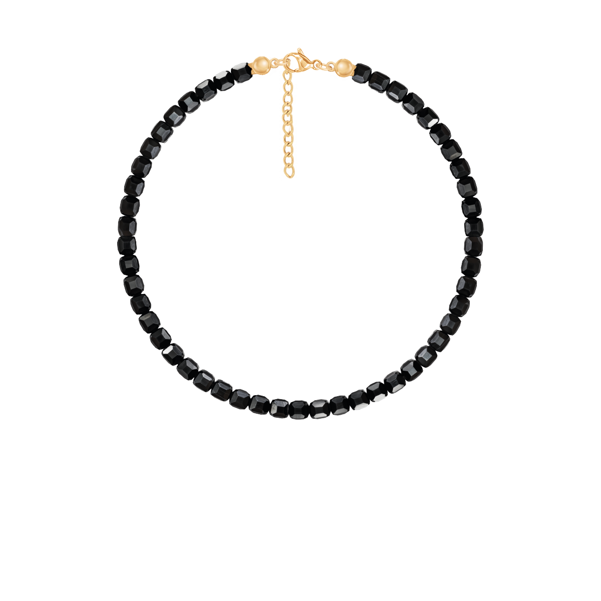 Armband aus Achat Steinen, vergoldet - Vorderansicht
