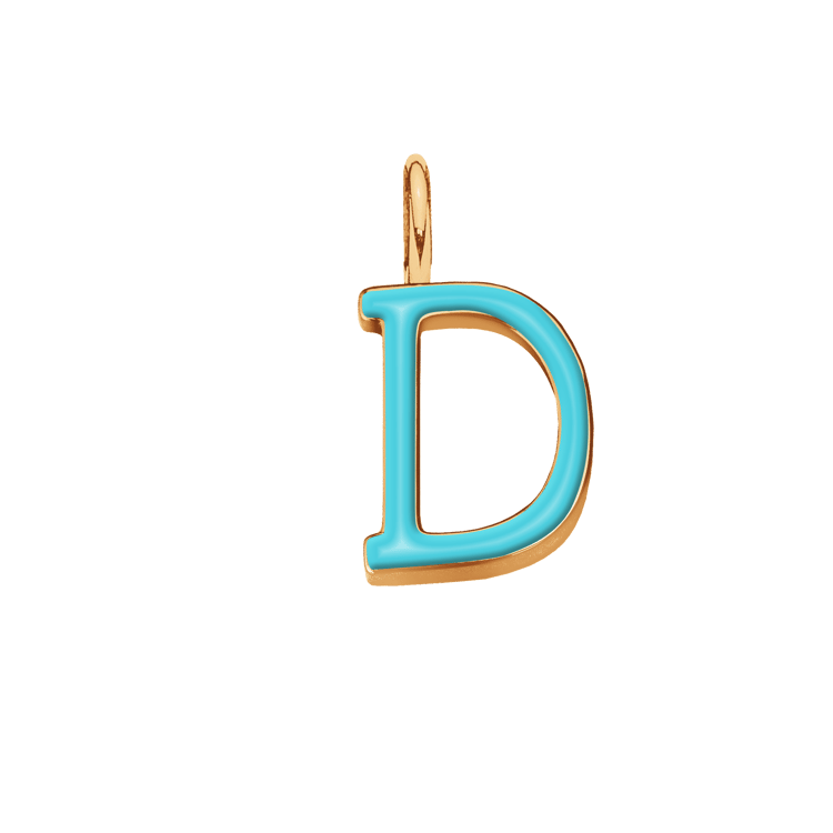 Emaillierte Buchstabe D
