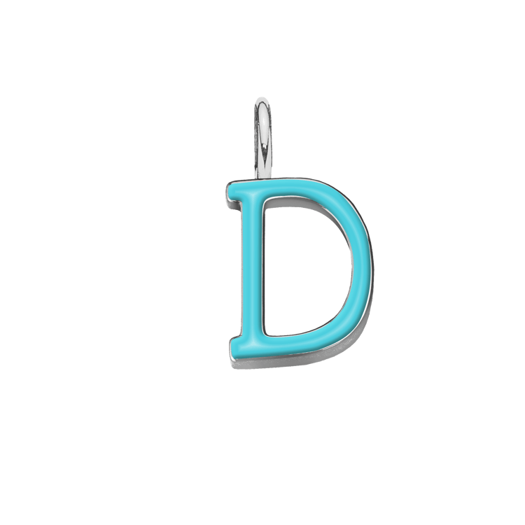 Emaillierte Buchstabe D