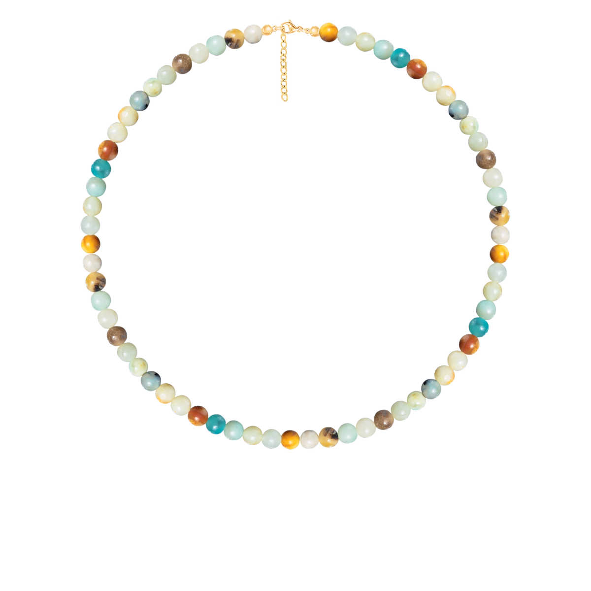 Halskette mit mehrfarbigen Steinen