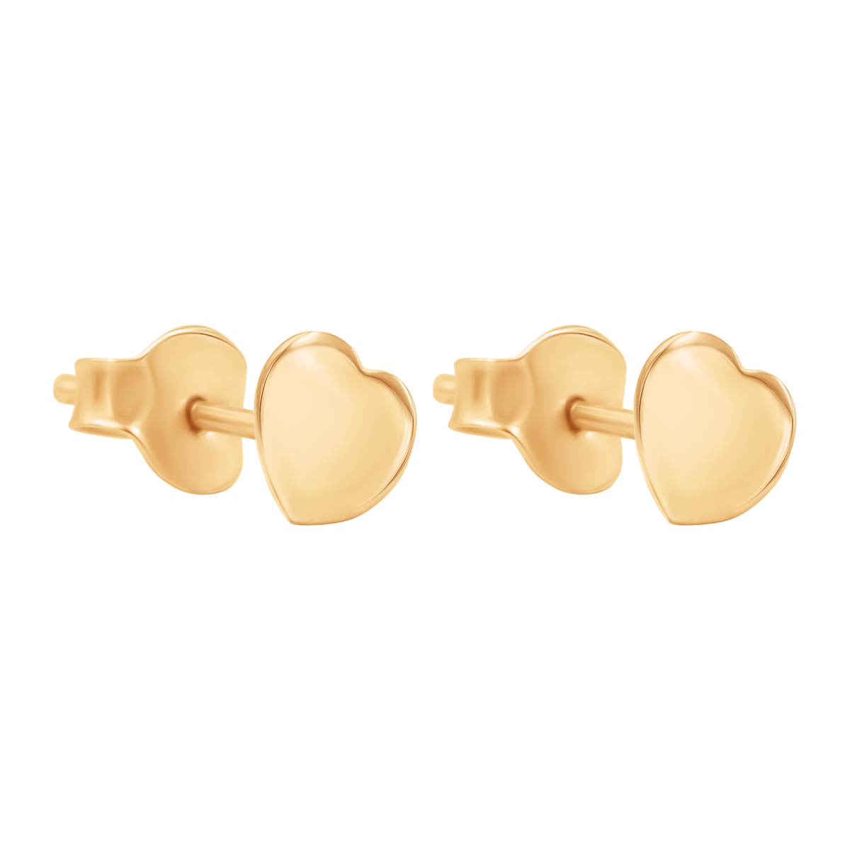 Ohrstecker Etincelle Herz 0,6 cm aus 585er Gelbgold - Trägeransicht